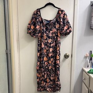 Old Navy Navy and Pink Floral Dress